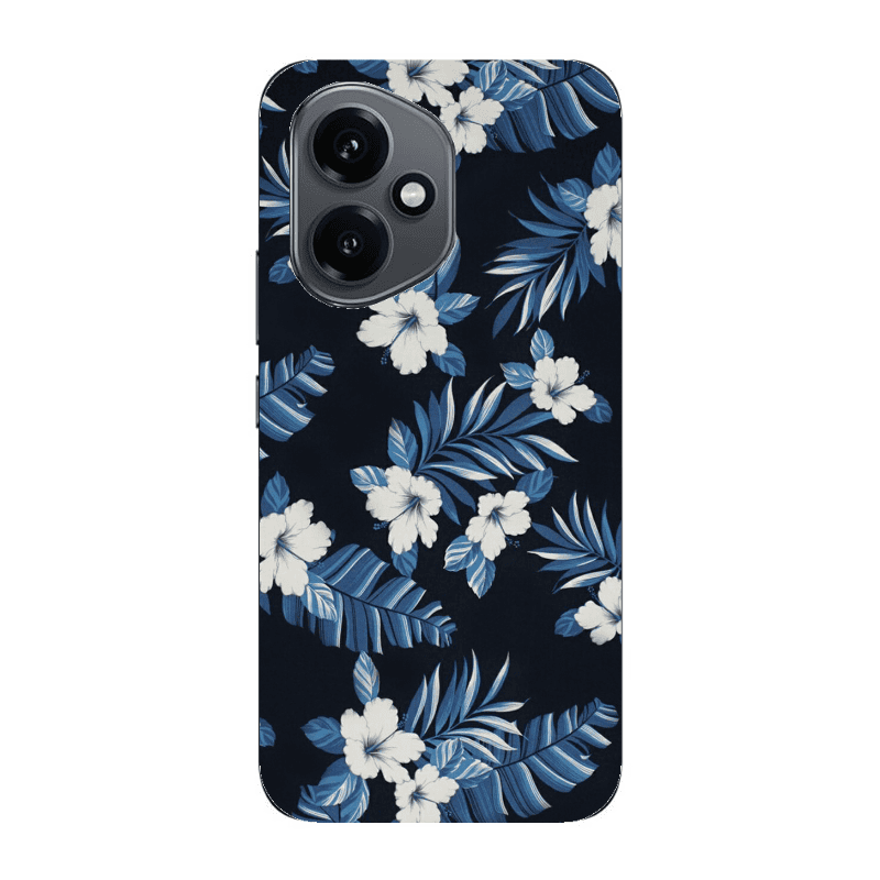 Honor Magic 400 flower blue laves Transparent Silicone TPU Θήκη